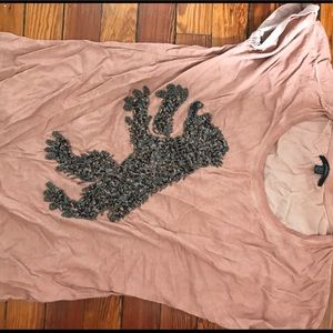 Beaded tie dye T-shirt